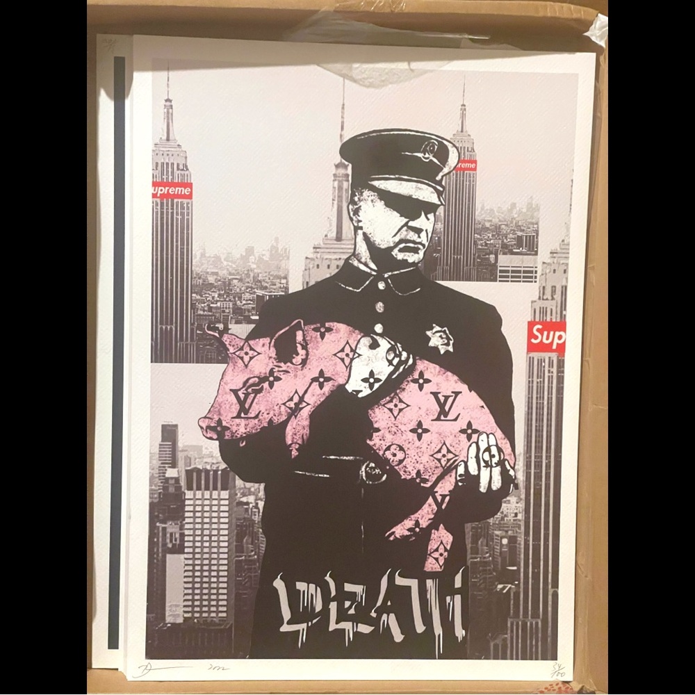 Death NYC 2022 “Supreme Pig”, Signed Original w COA: Ltd Ed #34/100